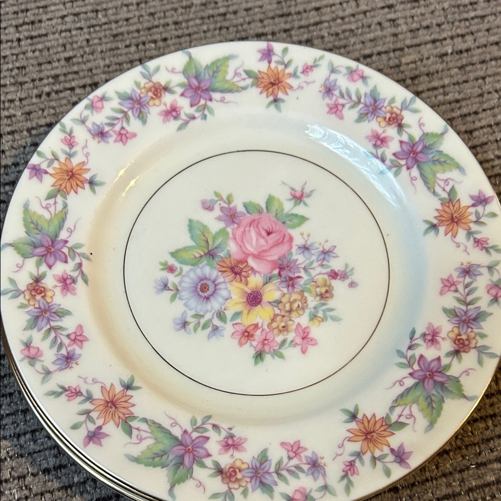 Charming Floral Dinner Plate Set of 3